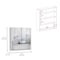 Tuhome Jaspe Mirror Cabinet, Three Internal Shelves, One Open Shelf, Double Door Cabinet, White GLB5550 - alternate 3